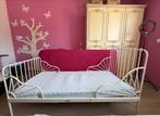IKEA MINNEN meegroeibed incl. VYSSA VACKERT  meegroeimatras, Kinderen en Baby's, Kinderkamer | Bedden, Gebruikt, 70 tot 85 cm