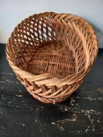 Vintage gevlochten rotan mand 1970s, Ophalen of Verzenden, Gebruikt, Ovaal, Riet