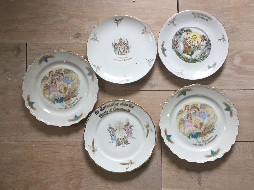 Heilige communie bordjes, Antiek en Kunst, Ophalen