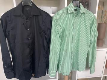 Alveare overhemd, groen wit en zwart - maat 39 - nieuw