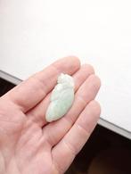 Natuurlijke Jadeiet Jade Pixiu op Vrucht Kettinghanger, Ophalen of Verzenden, Nieuw, Steen of Mineraal, Overige voorstellingen