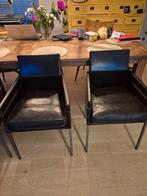 KFF Design Stoelen - Donkerbruin Leer, Huis en Inrichting, Stoelen, Gebruikt, Twee, Bruin, Design