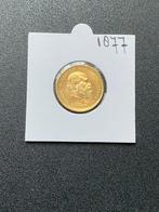 Willem 3 gouden tientje 1877 UNC, Postzegels en Munten, Munten | Nederland, Goud, Ophalen of Verzenden, Koning Willem III, 10 gulden