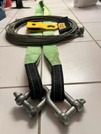Heavy duty katrol +boomlint beschermer+2 beugels+staalkabel, Ophalen of Verzenden, Zo goed als nieuw