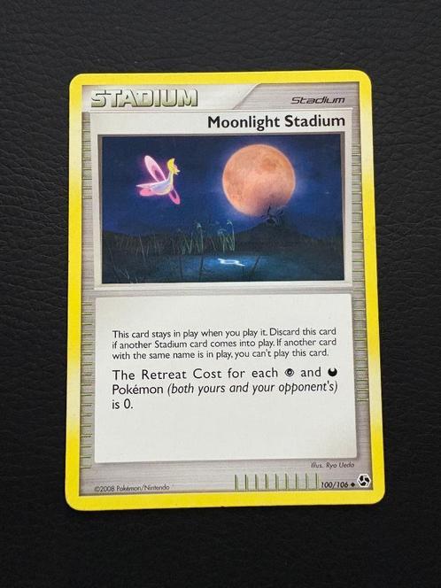Moonlight Stadium #100 Pokemon Great Encounters, Hobby en Vrije tijd, Verzamelkaartspellen | Pokémon, Zo goed als nieuw, Losse kaart