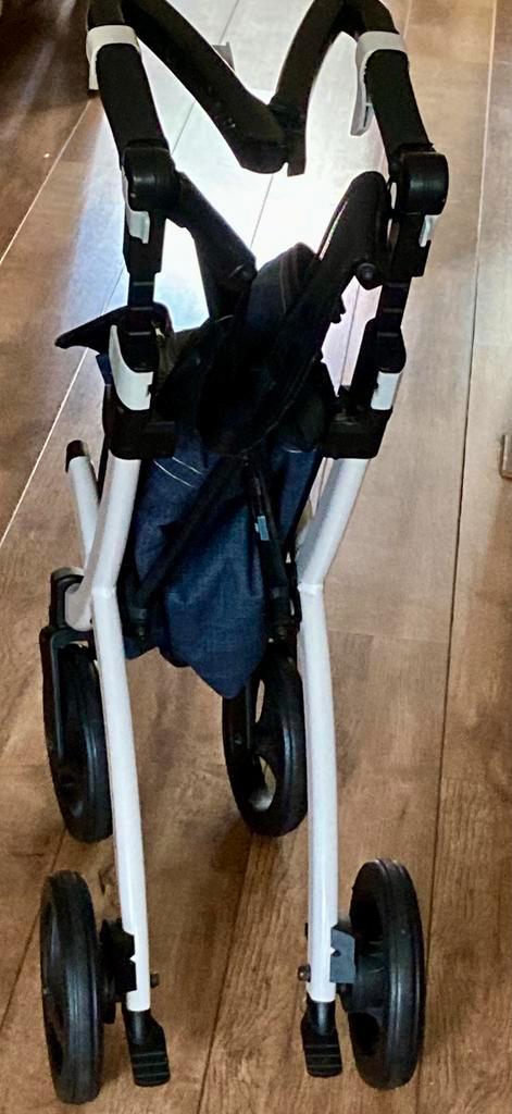 Rollz-flex  rollator Wit/ demin, Diversen, Rollators, Gebruikt, Lichtgewicht, Opvouwbaar, Ophalen