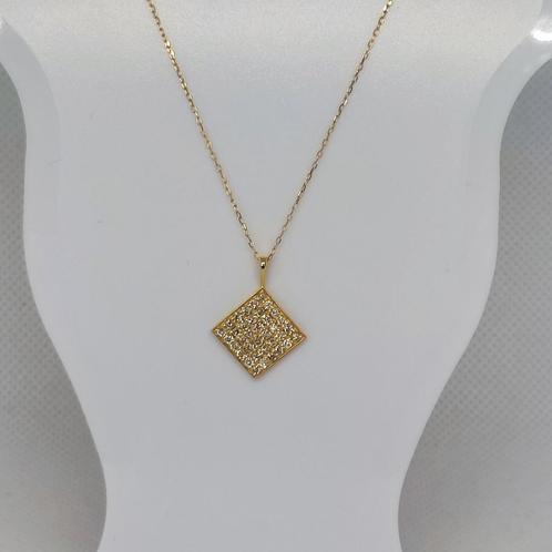 0.50ct Diamond Necklace, Sieraden, Tassen en Uiterlijk, Kettingen, Nieuw, Goud, Goud, Verzenden