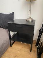 IKEA nachtkastje Trysil nightstand black zwart, Huis en Inrichting, Slaapkamer | Nachtkastjes, Ophalen, Gebruikt, 45 tot 65 cm