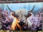 Canvas schotse hooglander xl €15,- afhaal, Ophalen, Zo goed als nieuw, Schilderij, 100 tot 125 cm