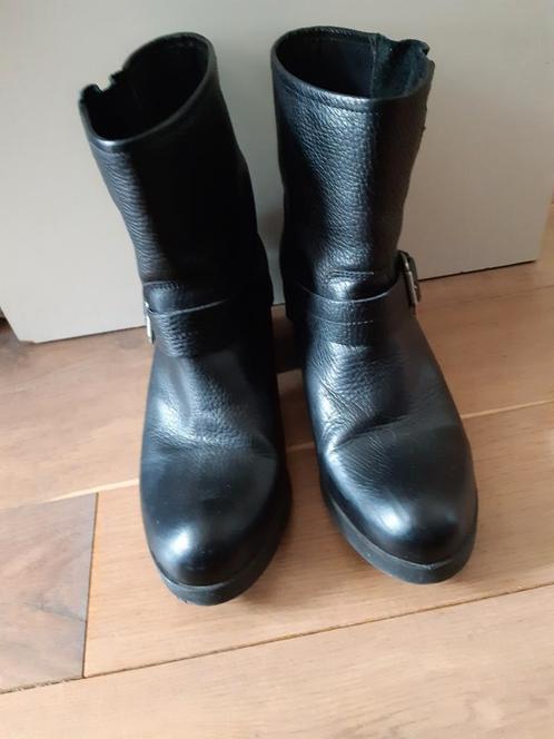 Nieuw cellini leer hakschoen laarzen zwart - maat 40., Kleding | Dames, Schoenen, Nieuw, Hoge laarzen, Zwart, Ophalen