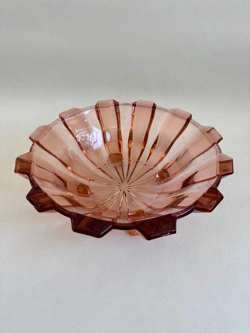 Vintage glazen schaal - Design, Antiek en Kunst, Antiek | Schalen, Ophalen