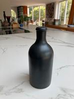 Steengoed vaas zwart 23 cm hoog, Zwart, Ophalen of Verzenden, Minder dan 50 cm, Glas