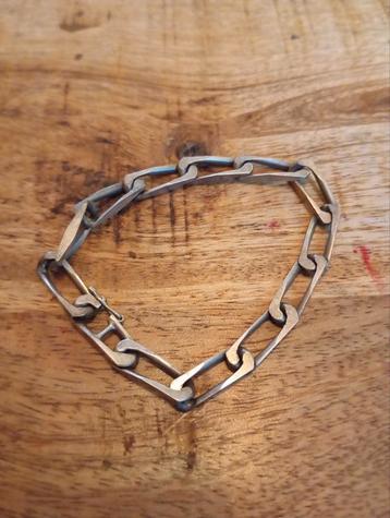 Vintage zilveren schakelarmband beschikbaar voor biedingen