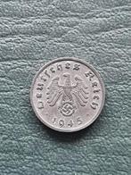Duitsland 1 reichspfennig 1945 A met hakenkruis, Ophalen of Verzenden, Duitsland