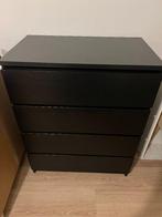 Zwarte kast, Huis en Inrichting, 5 laden of meer, Ophalen, Zo goed als nieuw, 25 tot 50 cm