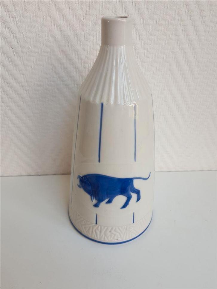 Karaf Bull Buffalo Bison blauw, Wallendorf, Wallenberg, wodk, Antiek en Kunst, Antiek | Keramiek en Aardewerk, Ophalen of Verzenden