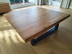 Goossens eiken Robuust Salontafel, Huis en Inrichting, Tafels | Salontafels, Ophalen, 100 tot 150 cm, Vierkant, 50 tot 100 cm