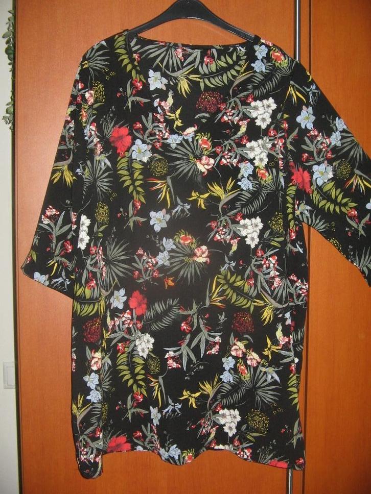 Tuniek maat 48-50, Kleding | Dames, Grote Maten, Zo goed als nieuw, Blouse of Tuniek, Zwart, Ophalen of Verzenden