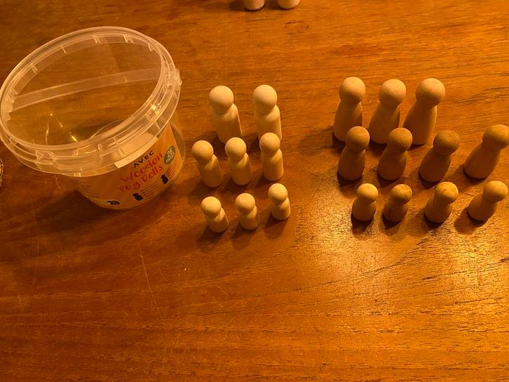Houten Peg Dolls - Poppetjes om te Knutselen, Hobby en Vrije tijd, Knutselen, Nieuw, Ophalen of Verzenden