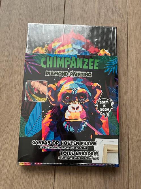 Diamond Painting Chimpansee – Nieuw in verpakking (30x20 cm), Hobby en Vrije tijd, Knutselen, Nieuw, Knutselwerk, Ophalen of Verzenden