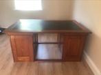 Antique bureau met leder inleg, Huis en Inrichting, Bureaus, Ophalen, Gebruikt