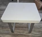 2 witte hoogglans bijzettafels., Huis en Inrichting, Tafels | Bijzettafels, Minder dan 45 cm, Gebruikt, Ophalen of Verzenden, 75 cm of meer