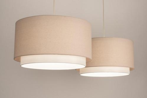 120cm hanglamp beige lampenkap tafel eettafel eethoek lamp, Huis en Inrichting, Lampen | Hanglampen, Nieuw, 75 cm of meer, Stof