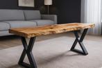 Handgemaakt boomstam bankje – uniek & stijlvol, Huis en Inrichting, Tafels | Sidetables, 100 tot 150 cm, Nieuw, Ophalen of Verzenden