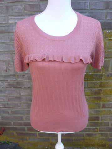 Oud roze King Louie ruffle trui maat M. beschikbaar voor biedingen