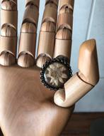 Vintage kettinghanger in zilver zetting edelweiss bloem, Sieraden, Tassen en Uiterlijk, Kettinghangers, Verzenden, Gebruikt, Zilver