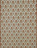 13896 Origineel vintage behang fijn patroon  rozetjes swiet, Huis en Inrichting, Ophalen of Verzenden, 75 m² of meer, Bruin