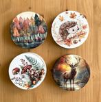 * nw HOUTEN HERFST onderzetters herten paddenstoelen ea, Verzenden, Nieuw, Glas of Kopje