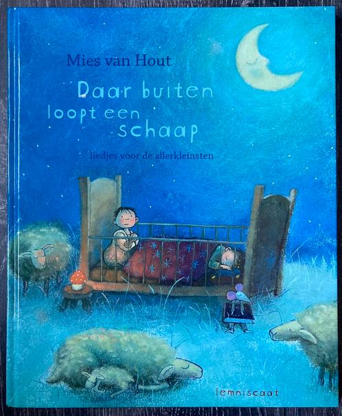 Daar buiten loopt een schaap - Mies van Hout + Audio, Boeken, Kinderboeken | Baby's en Peuters, Zo goed als nieuw, Ophalen of Verzenden