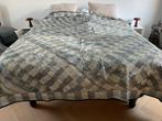 Brokaat Sprei - Blauw, Beige, Goud - 250x220cm, Huis en Inrichting, Ophalen