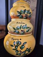 *NIEUW* UNIEKE 3 DELIGE VINTAGE VOORRAADPOT - INFO ZIE ADVE, Ophalen of Verzenden