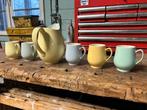 Mooie kwatta set bekers met melk kan, Ophalen of Verzenden, Zo goed als nieuw, Gebruiksvoorwerp