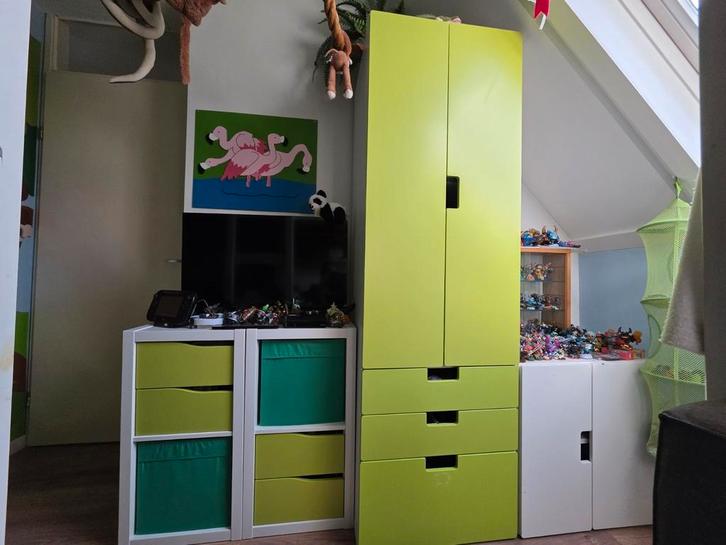 2 stuva kasten en 2 kallax kasten, Kinderen en Baby's, Kinderkamer | Stapelbedden en Hoogslapers, Gebruikt, Hoogslaper, Ophalen