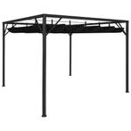 Tuinprieel met uittrekbaar dak 3x3 m antraciet, Tuin en Terras, Overkappingen, Verzenden, Zo goed als nieuw