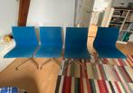 4 x vintage Eames Vitra EA 105 stoelen blauwe hopsak, Ophalen, Gebruikt, Blauw, Eames