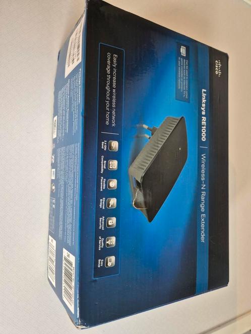 Linksys RE1000 zgan in de doos, Computers en Software, Routers en Modems, Zo goed als nieuw, Ophalen of Verzenden