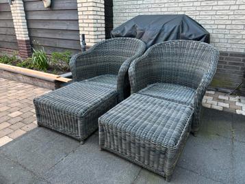 AppleBee lounge stoelen met hocker. beschikbaar voor biedingen