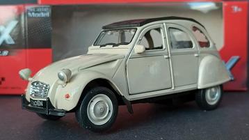 Citroen 2CV eend Creme wit 1:36 Welly Pol  beschikbaar voor biedingen