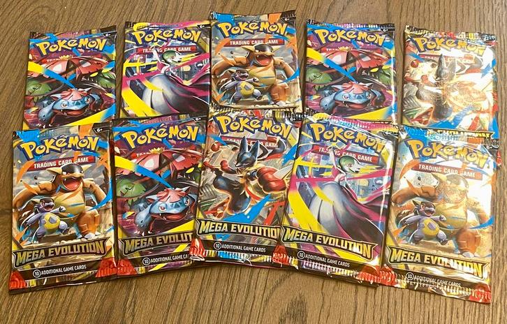 10 Pokémon boosters Mega Evolution, Hobby en Vrije tijd, Verzamelkaartspellen | Pokémon, Nieuw, Ophalen of Verzenden