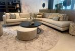Luxe hoebank met ronde hoek breedte 335 cm, Ophalen, Sommelsdijksehaven 19, Info@vissermeubelen.nl, Vissermeubelen