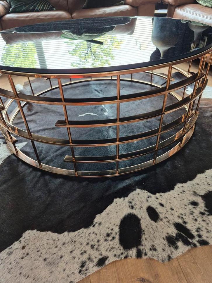 Bronzen salontafel NIEUW, Huis en Inrichting, Tafels | Salontafels, Nieuw, Minder dan 50 cm, 100 tot 150 cm, Rond, Metaal, Ophalen