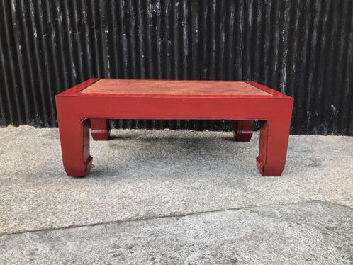 Chinese opium tafel riet ingelegd chinees rood opiumtafel, Antiek en Kunst, Antiek | Meubels | Tafels, Ophalen of Verzenden
