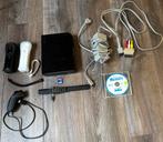 Nintendo Wii Zwart + Accessoires, Spelcomputers en Games, Ophalen of Verzenden, Refurbished, Met 2 controllers, Met games