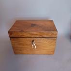 antiek tea caddy teak hout - George IV stijl, Antiek en Kunst, Ophalen of Verzenden