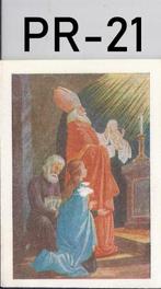 Pr21 prentje jezus wordt in de tempel voorgesteld, Ophalen of Verzenden, Zo goed als nieuw, Kaart of Prent