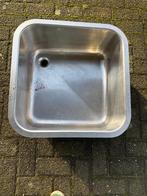 RVS spoelbak groot model met sifon set., Ophalen, Gebruikt, Rvs, Wastafel